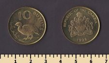 Гамбия 10 бутут 1998