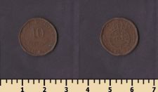 Португальский Тимор 10 сентаво 1958