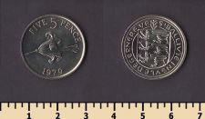 Гернси остров 5 пенсов 1979