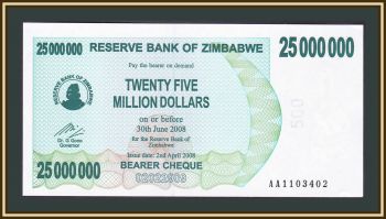 25000000  2008 P-56 UNC