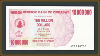 10000000  2008 P-55 (55b) UNC