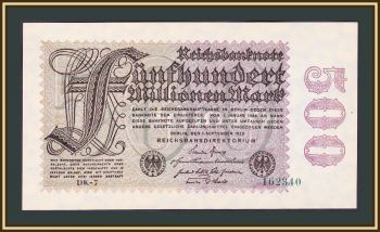 500000000 (500 )  1923 P-110 (110e.1) UNC