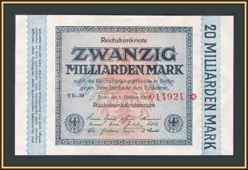  20000000000 (20 )  1923 P-118 (118a) UNC