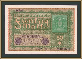 50  1919 P-66/1 UNC