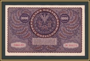  1000  1919 P-29 (29b) a-UNC / UNC