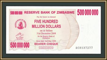  500000000  2008 P-60 UNC