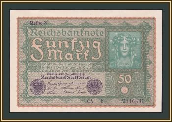  50  1919 P-66 (66a.3) UNC