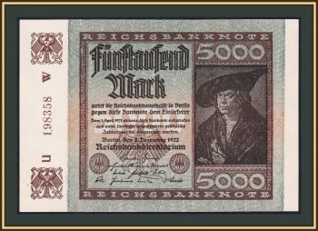  5000  1922 P-81 (81a) a-UNC