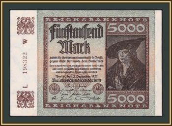  5000  1922 P-81 (81a) a-UNC