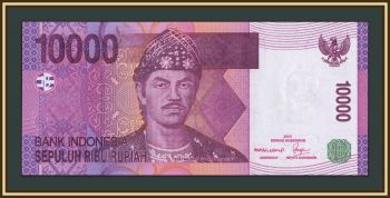 Индонезия 10000 рупий 2005 P-143 (143а) UNC