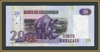Мозамбик 20 метикалов 2006 P-143 (143a) UNC