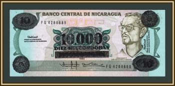 ��������� 10000 ������ (10 ������) 1985 (1989) P-158 (158a) UNC