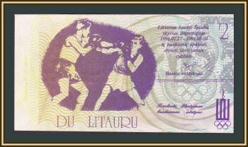  2 litauru 1991 UNC