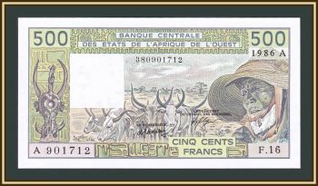   (A - -') 500  1986 P-106 (106Aj) UNC