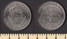 Коста-Рика 10 колон 1975