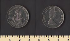 Восточно-Карибские штаты 25 центов 1986